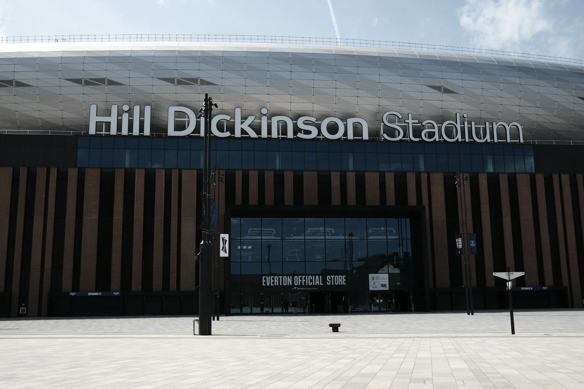 The named entrance and striped exterior of Bramley Moore (Hill Dickinson) fill the frame.